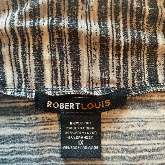 Robert Louis Gray Variation Elastic Waist Skirt. Size 1X - Picture 4 of 4